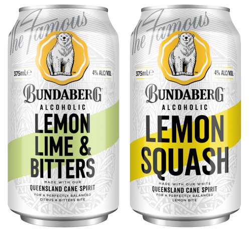 Bundaberg Alcoholic Premix Lemon Lime and Bitter or Lemon Squash resize