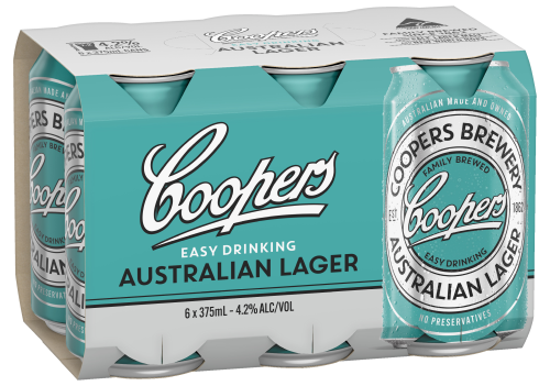 Coopers Australian Lager 6 pack cans