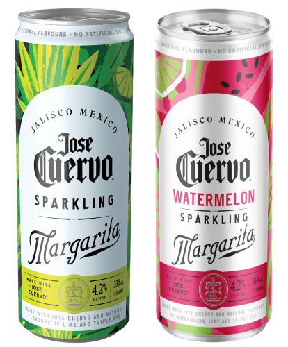 Jose Cuervo Sparkling Margarita or Sparkling Watermelon Margarita Premix cans resize