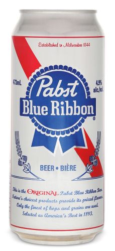 Pabst Blue Ribbon beer can