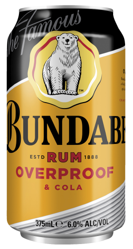 Bundaberg Overproof Rum and Cola can