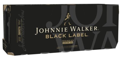 Johnnie Walker Black Label Rum and Signature Cola Premix 10 pack cans