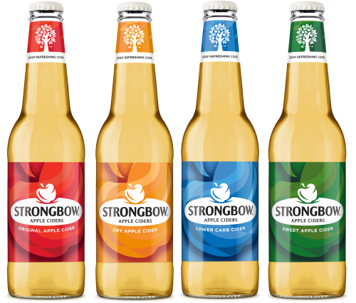 Strongbow Apple Cider Range bottles resize