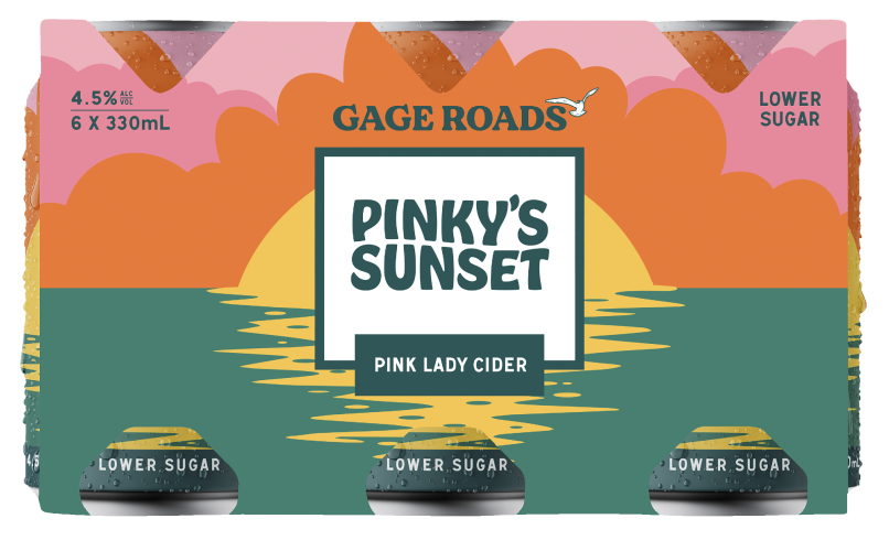 Gage Roads Pinkys Sunset Pink Lady Cider 6 pack cans 330mL resize