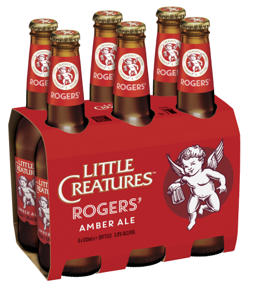 Little Creatures Rogers Amber Ale 6 pack bottles 330mL resize