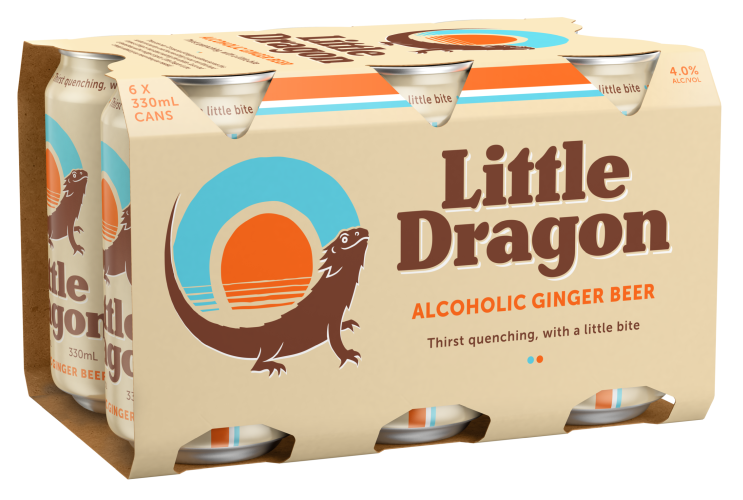 Little Dragon Ginger Beer 6 pack cans 330mL resize