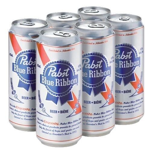 Pabst Blue Ribbon 6 pack cans 473mL resize