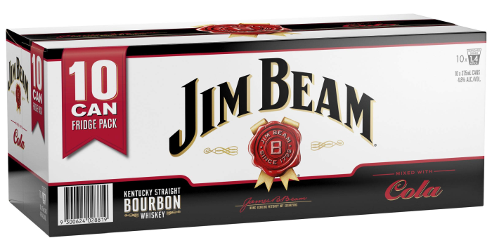 Jim Beam White and Cola 10 Pack Cans 375mL