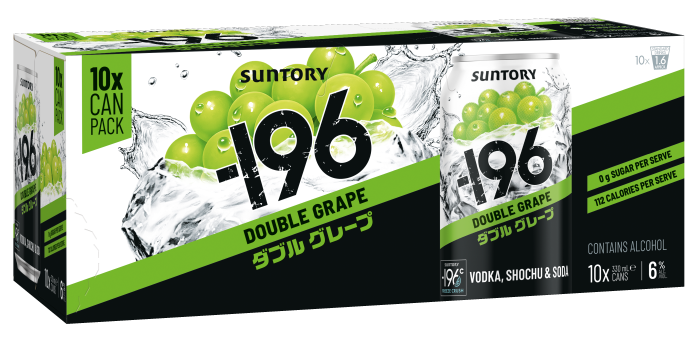 Suntory -196 Double Grape 6 percent alcohol 10 pack 330mL cans