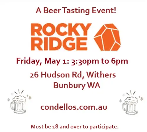 Condellos beer tasting event white background - website version