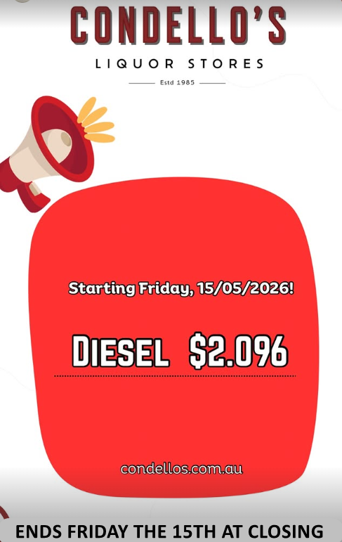 Condellos Diesel price May 15 - 2026
