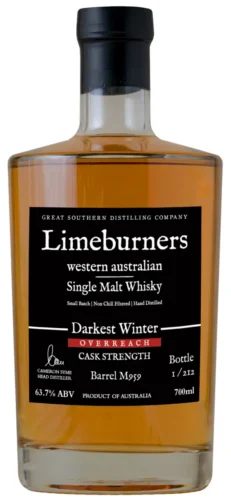 Limeburners Single Malt Darkest Winter 43 Percent 700ml Bottle