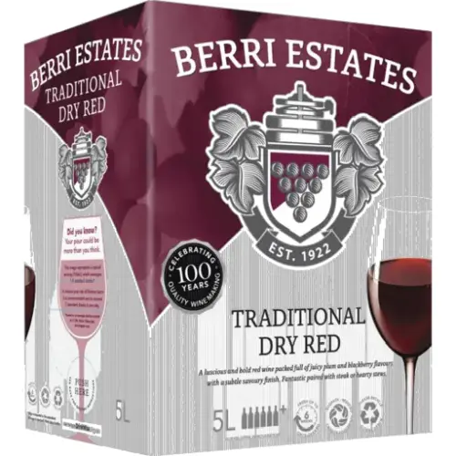 Berri Estates Cask Wine Traditional Dry Red 5L