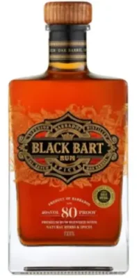 Black Bart Spiced Rum in a 700mL Bottle