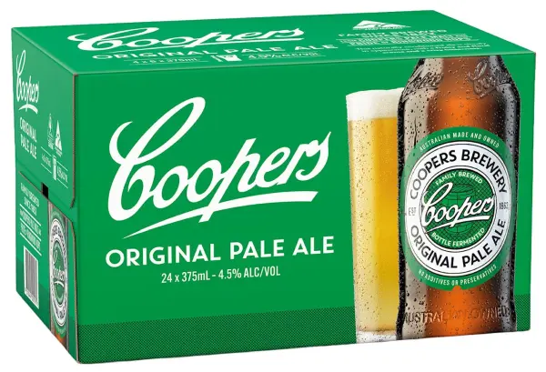 Coopers Pale Ale Bottles 375mL 24 Pack
