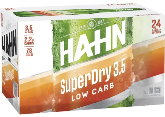 Hahn Super Dry Premium Lager 24 bottles 330mL each