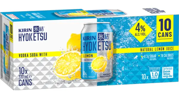 Kirin Hyoketsu Lemon 10 x 330mL cans – 4% ABV