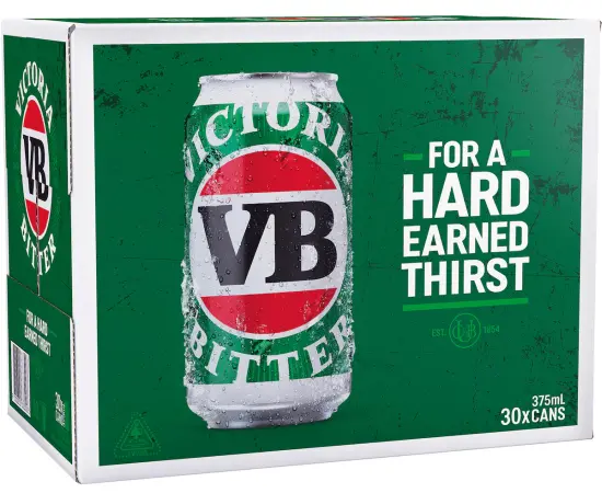 Victoria Bitter Lager Cans 375mL x 30 case