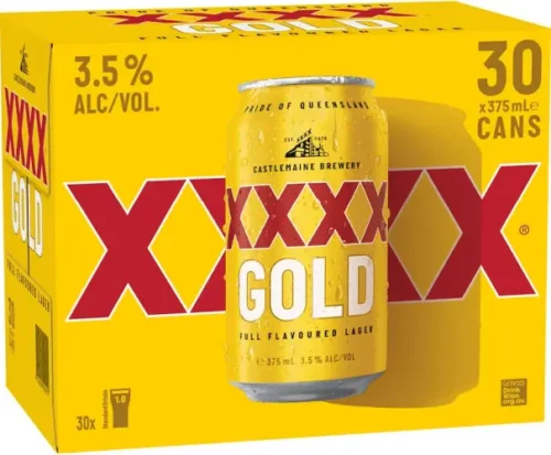 XXXX Gold beer - 30 cans 375mL block