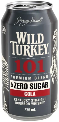 Wild Turkey 101 Premium Blend & Cola Zero 375mL Can