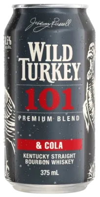 Wild Turkey 101 and Cola 375ml