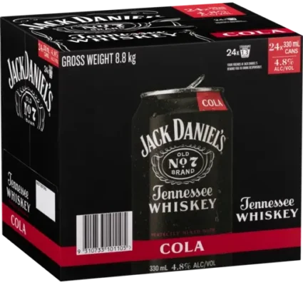 Jack Daniels Cola Cube 24 pack 330mL cans